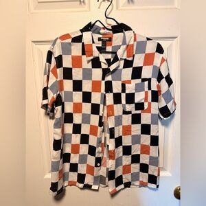 RSQ Multicolor Checkered Button Down Shirt